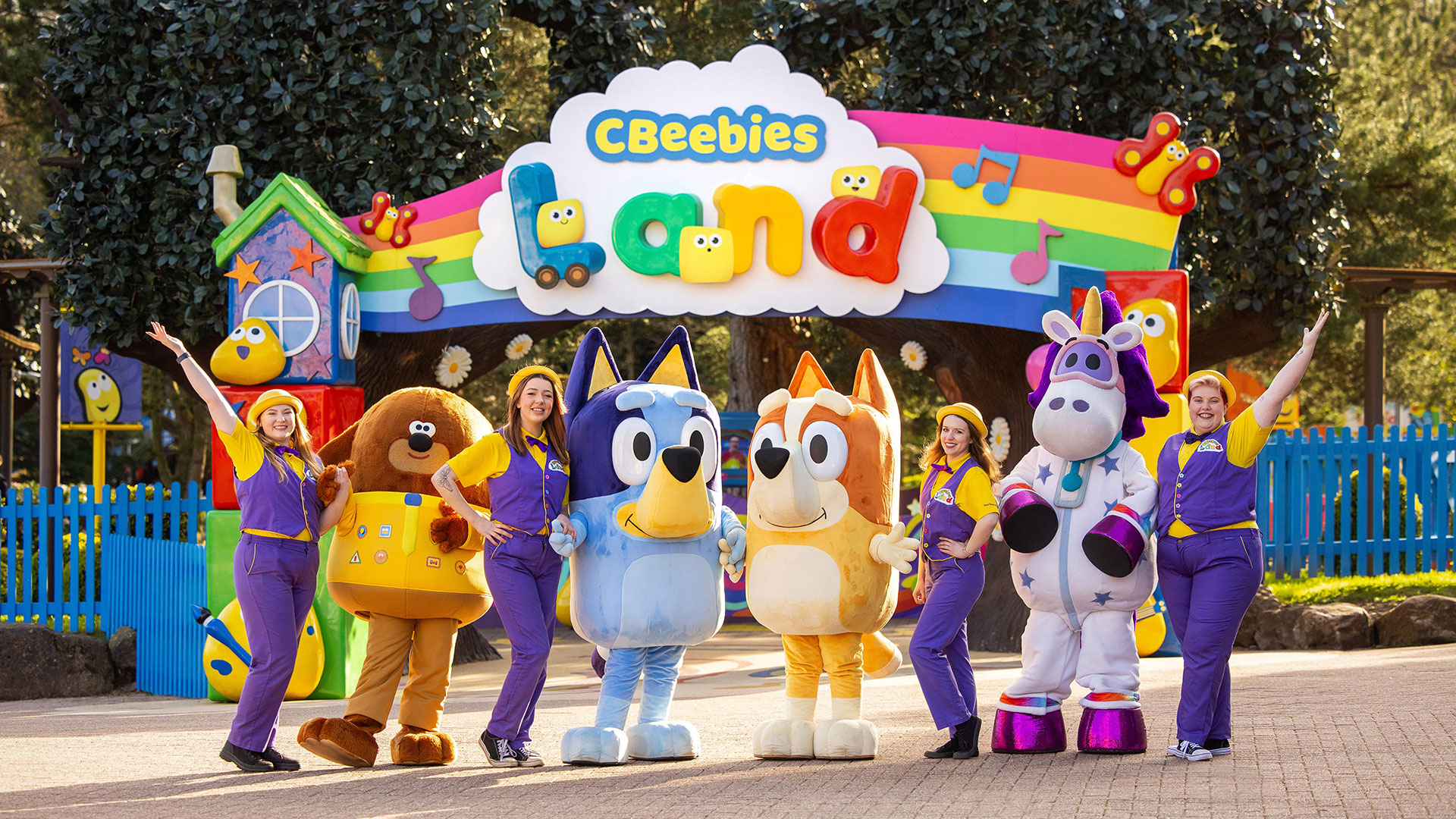 CBeebies Land Entrance Portal with Duggee, Bluey and Ubercorn